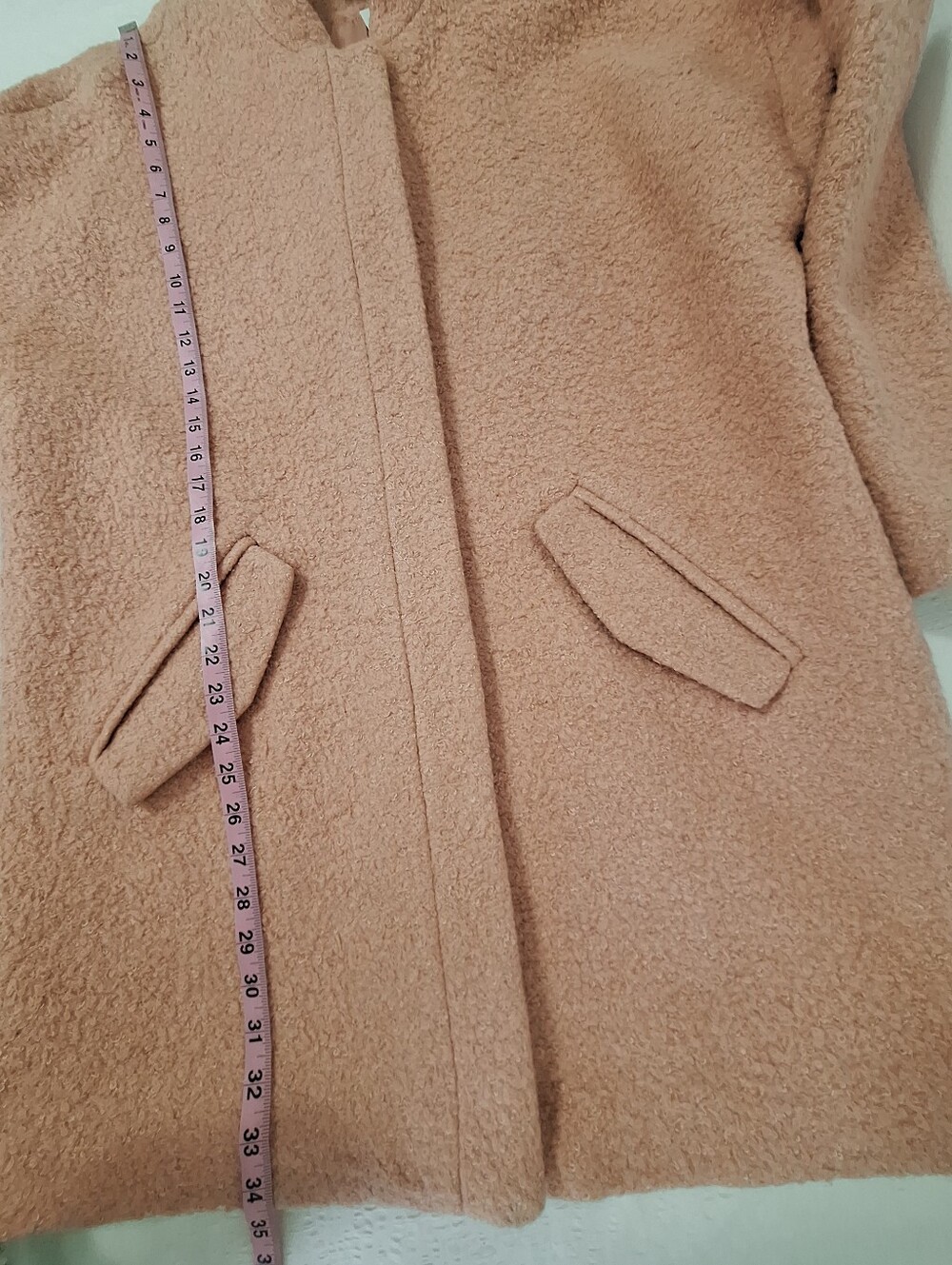 NWT H&M Dusty Pink Teddy Bouclé Jacket - Picture 3 of 8